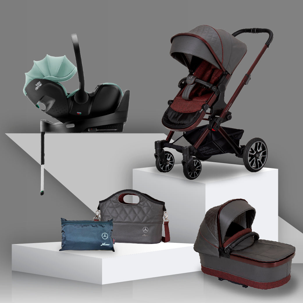 Mercedes Benz Avantgarde GTX Travel System with Britax Baby Safe Pro Car Seat - Tourmaline