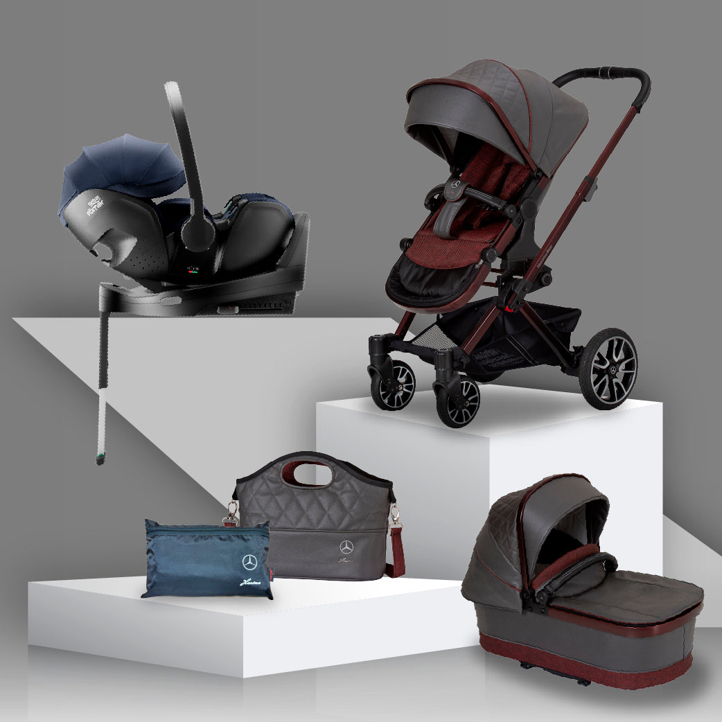 Mercedes Benz Avantgarde GTX Travel System with Britax Baby Safe Pro Car Seat - Tourmaline