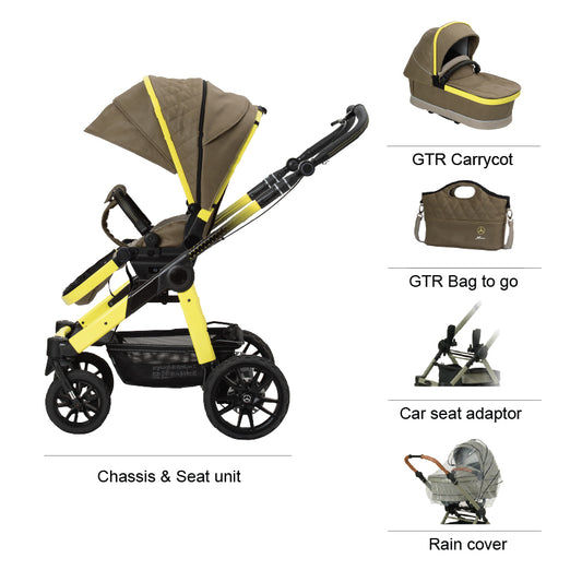 Mercedes All-Terrain GTR Pushchair in Electric Yellow