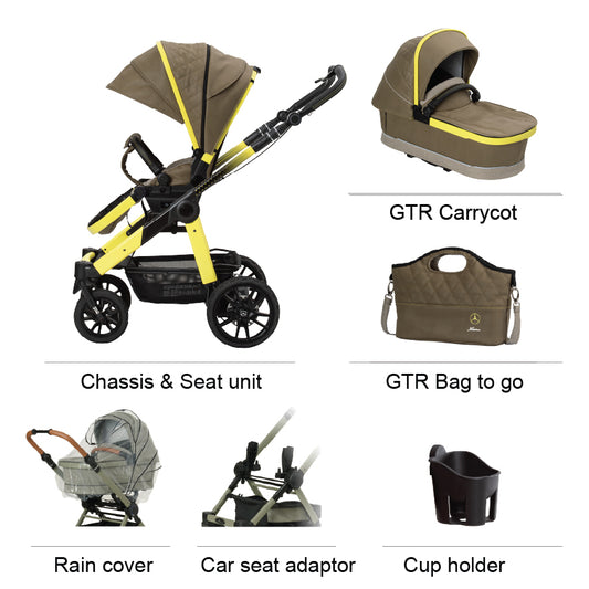 Mercedes All-Terrain GTR Pushchair in Electric Yellow