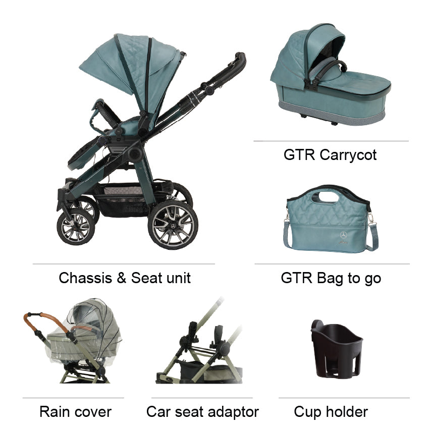 Mercedes All-Terrain GTR Pushchair in Verde Silber *** This item will be available approximately 5 weeks after the order is placed ***