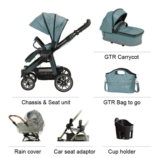 Mercedes All-Terrain GTR Pushchair in Verde Silber *** This item will be available approximately 5 weeks after the order is placed ***
