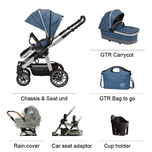 Mercedes All-Terrain GTR Pushchair in Vintage Blue *** This item will be available approximately 5 weeks after the order is placed ***