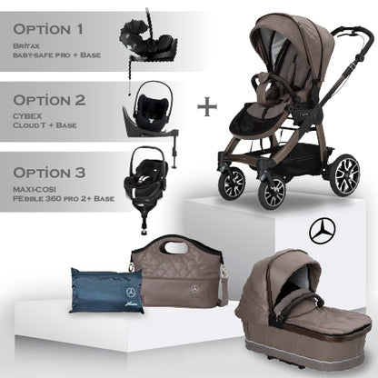 Mercedes Benz All-Terrain GTR Travel System - Truffle - Christmas Car Seat Bundle