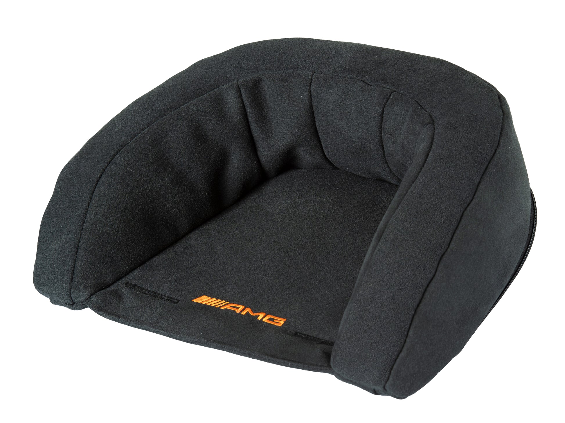 Provide your little one with exceptional comfort and support on every journey. This premium headrest is specially shaped to cradle and protect the delicate neck and head area, helping to keep them secure and comfortable while out and about. Crafted with a soft, high-quality cover and a dimensionally stable foam insert, it retains its shape use after use. Finished with an elegant AMG logo for a touch of style.
Suitable for all GT2 models in the Mercedes-AMG Collection.