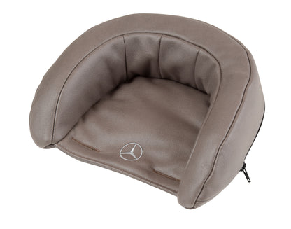 Provide your little one with exceptional comfort and support on every journey. This premium headrest is specially shaped to cradle and protect the delicate neck and head area, helping to keep them secure and comfortable while out and about. Crafted with a soft, high-quality cover and a dimensionally stable foam insert, it retains its shape use after use. Finished with an elegant Mercedes Benz logo for a touch of style.
Suitable for all GTR models in the Mercedes-Benz Collection
