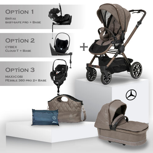 Mercedes Performance GTR Travel System - Truffle - Christmas Car Seat Bundle