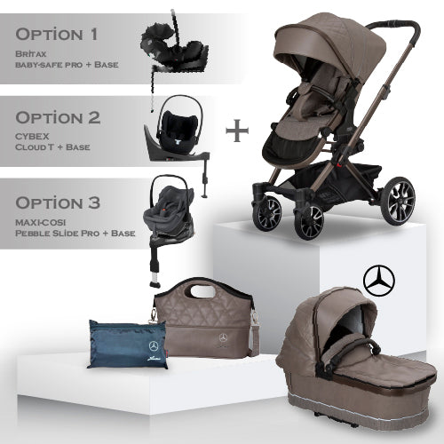 Mercedes Benz Avantgarde GTX Travel System in Truffle - Car Seat Bundle