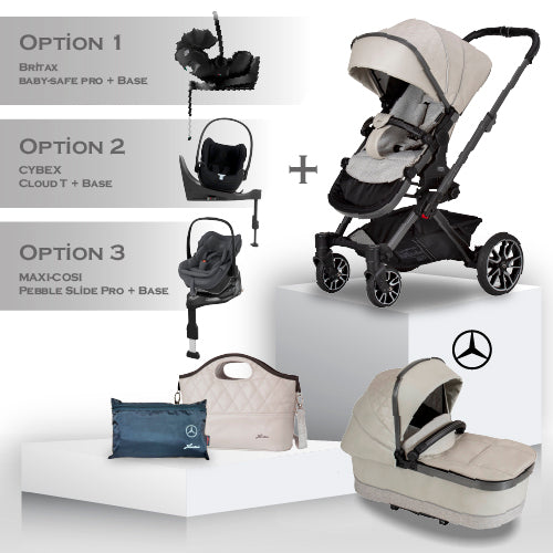 Mercedes Benz Avantgarde GTX Travel System - Moonstone - Car Seat Bundle